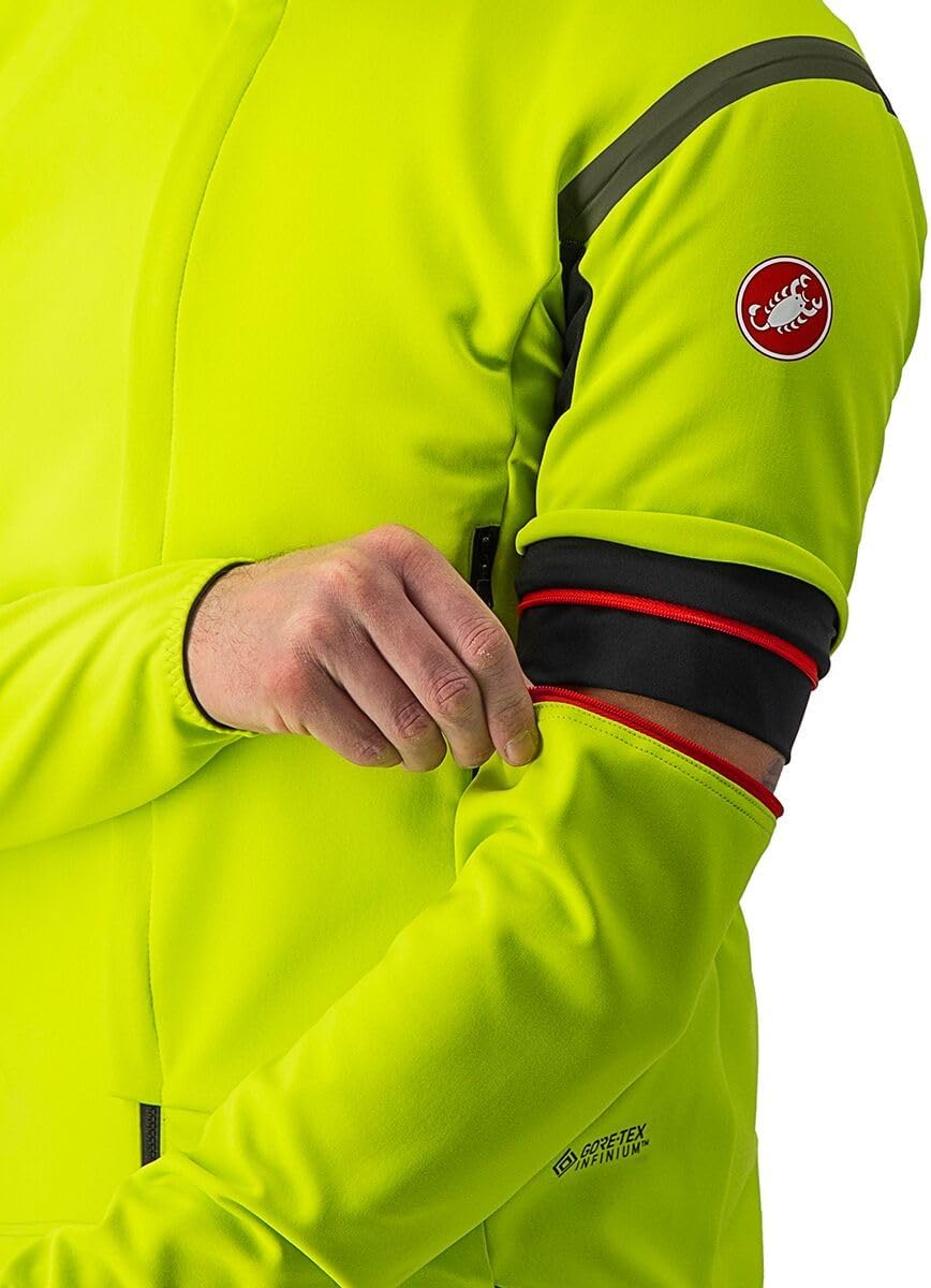 CASTELLI Herren Perfetto Ros 2 Convertible Jac Jacket S ELECTRIC LIME/DARK GRAY, S ELECTRIC LIME/DAR
