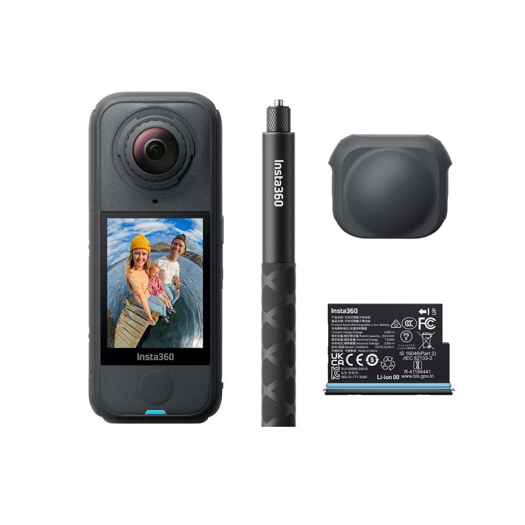 Insta360 X4 Air Starter-Bundle – 165 g leichte 8K 360°-Kamera, Unsichtbarer Selfie-Stick, Wechsel-Li