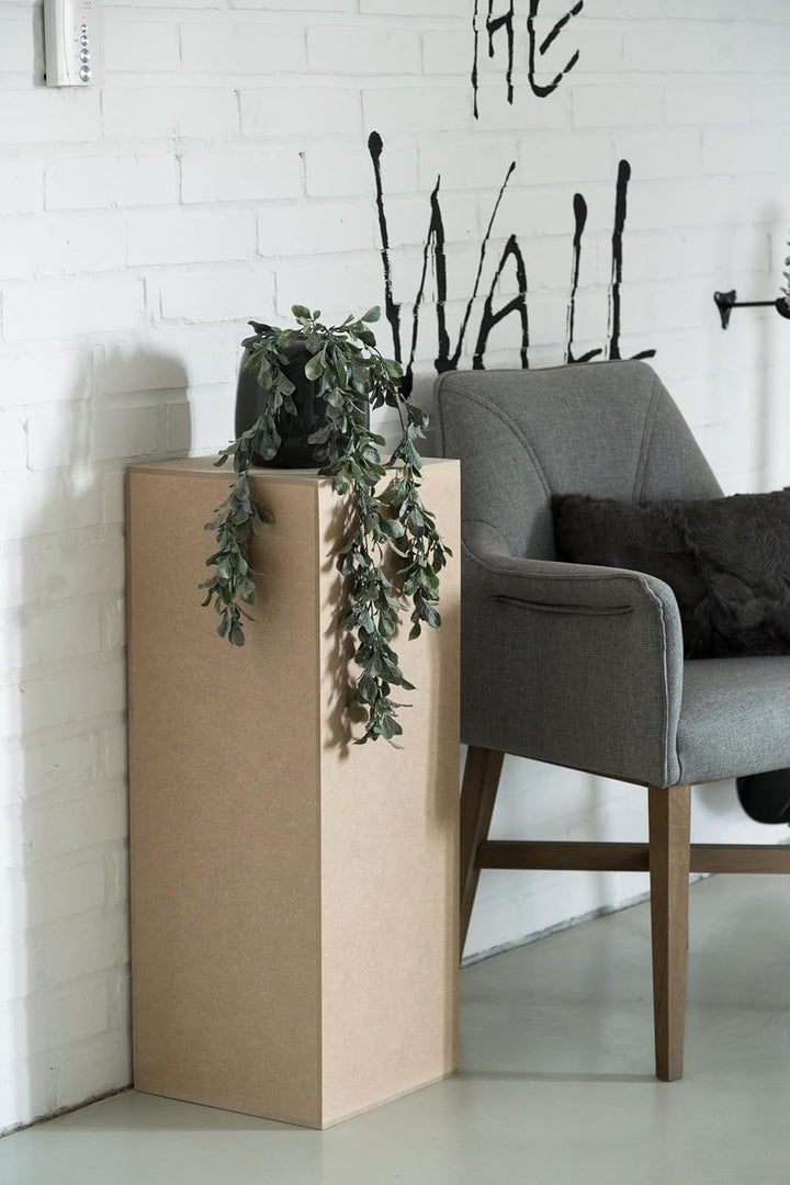 DECOKTIVO Dekosäule MDF, Blumensäule Wohnzimmer, Blumenständer, Podest Deko, Pflanzenständer, Stabil