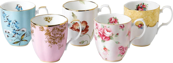 100 Years by Royal Albert 1970 Tasse mit Mohnblumenmotiv, Weiss, 0,4 l 14.1 oz, 14.1 oz