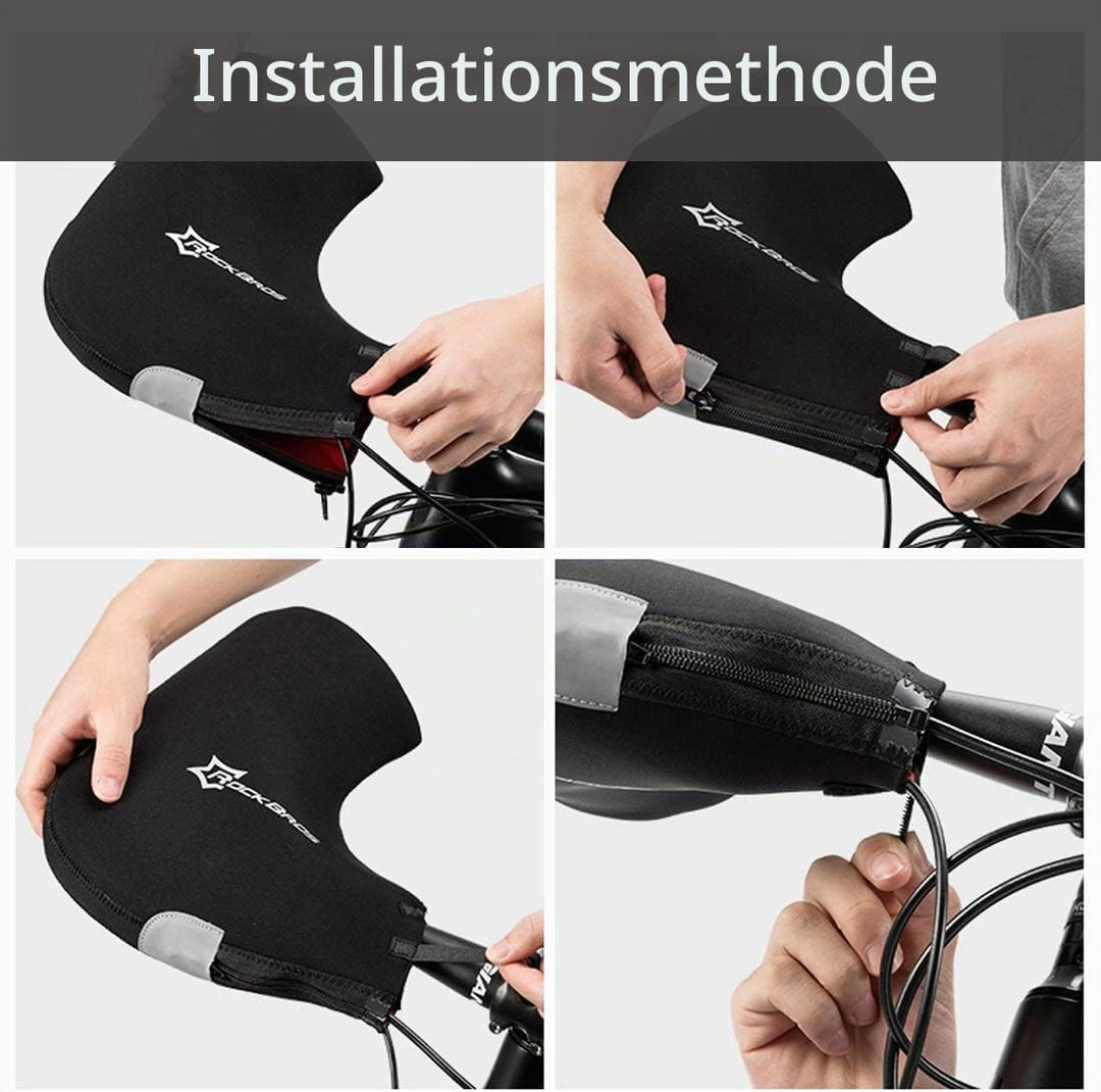 ROCKBROS Lenker Handschuhe Winter Thermo Winddicht Lenkerstulpen für Fahrrad MTB Motorrad E-Bike Rol