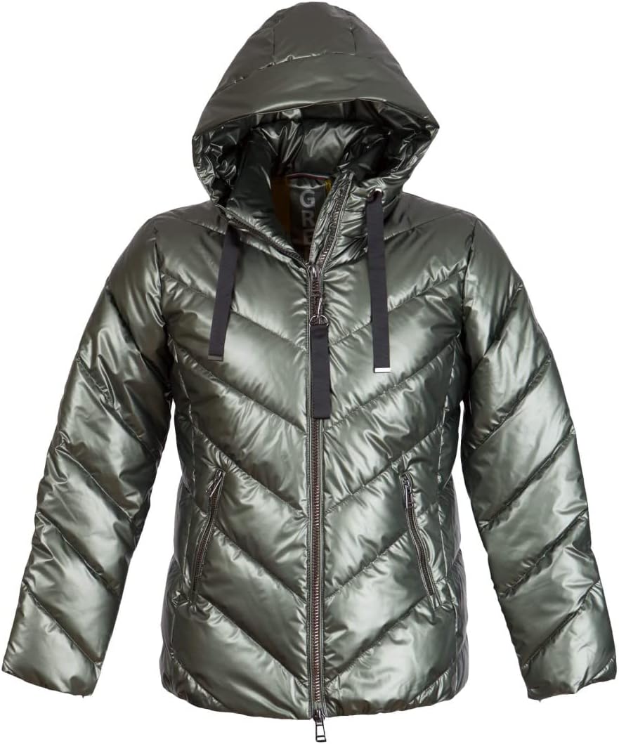 Green Goose Damen Kapuzenjacke 21447711 Diagonalstepp Whiskey Fb 225 40 Grün, 40 Grün
