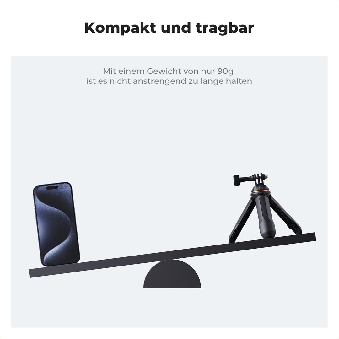 K&F CONCEPT MS10 GoPro stativ, Go Pro Selfie Stick, Tripod,33CM Tischstativ, Tragbare SelfieStick Ko