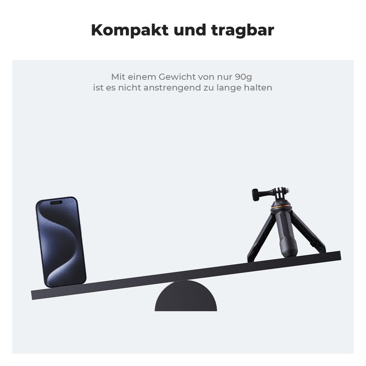 K&F CONCEPT MS10 GoPro stativ, Go Pro Selfie Stick, Tripod,33CM Tischstativ, Tragbare SelfieStick Ko