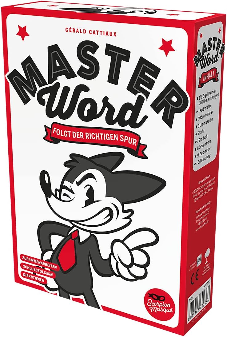 Le Scorpion Masqué | Master Word | Partyspiel | Ratespiel | 2-6 Spieler | Ab 12+ Jahren | 15+ Minute