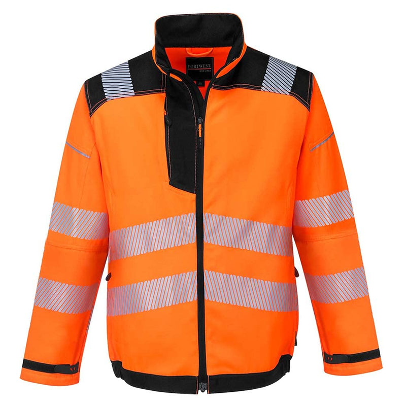 Portwest PW3 Warnschutzjacke, Grösse: S, Farbe: Orange/Schwarz, T500OBRS