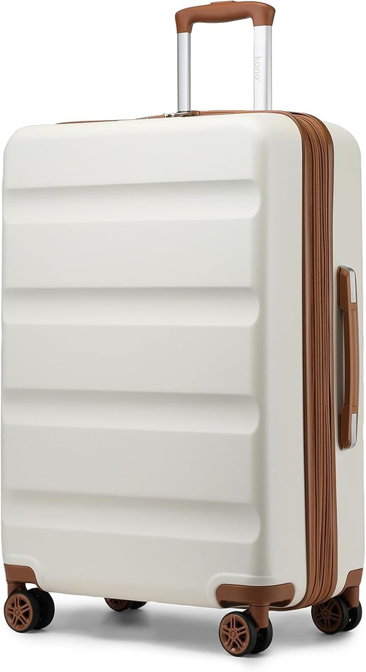 KONO Koffer Trolley Gross Erweiterbares Hartschalengepäck Leichte Koffer XL mit TSA-Schloss und 4 Do