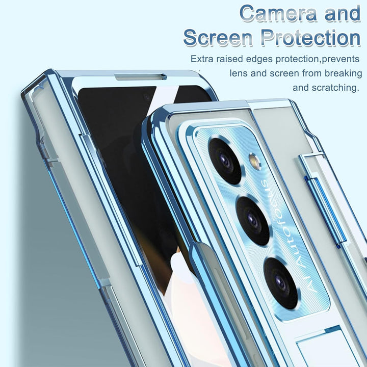 NINKI Kompatibel Samsung Galaxy Z Fold 6 Case mit S Stift Halter S Pen, Scharnier Displayschutz Hüll