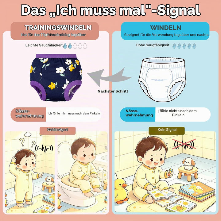 BIG ELEPHANT Baby Mädchen Trainingsunterhosen für Kleinkinder Trainingshosen 10er Pack, 12-24 Monate