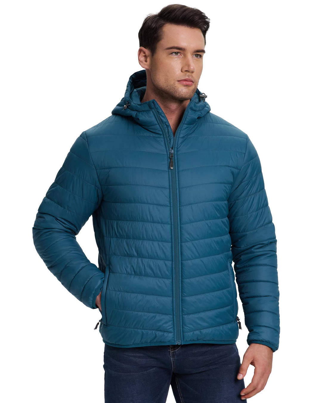33,000ft Herren Leichte Steppjacke Outdoor Wasserbeständige Übergangsjacke Warme Winterjacke für Män