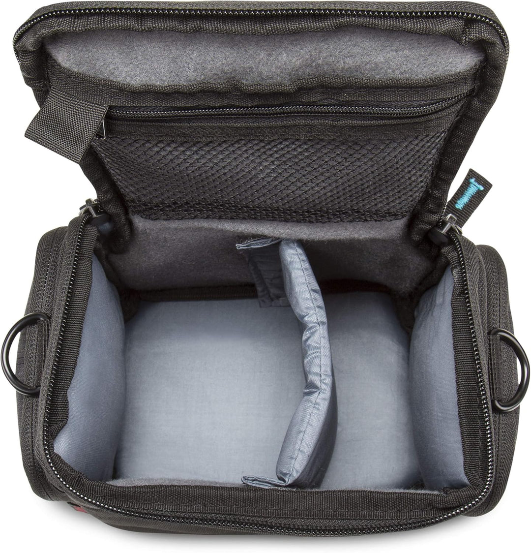 Bodyguard DSLM Foto/Kamera Tasche System L mit Zubehörfächern und Tragegurt - schwarz - passend für