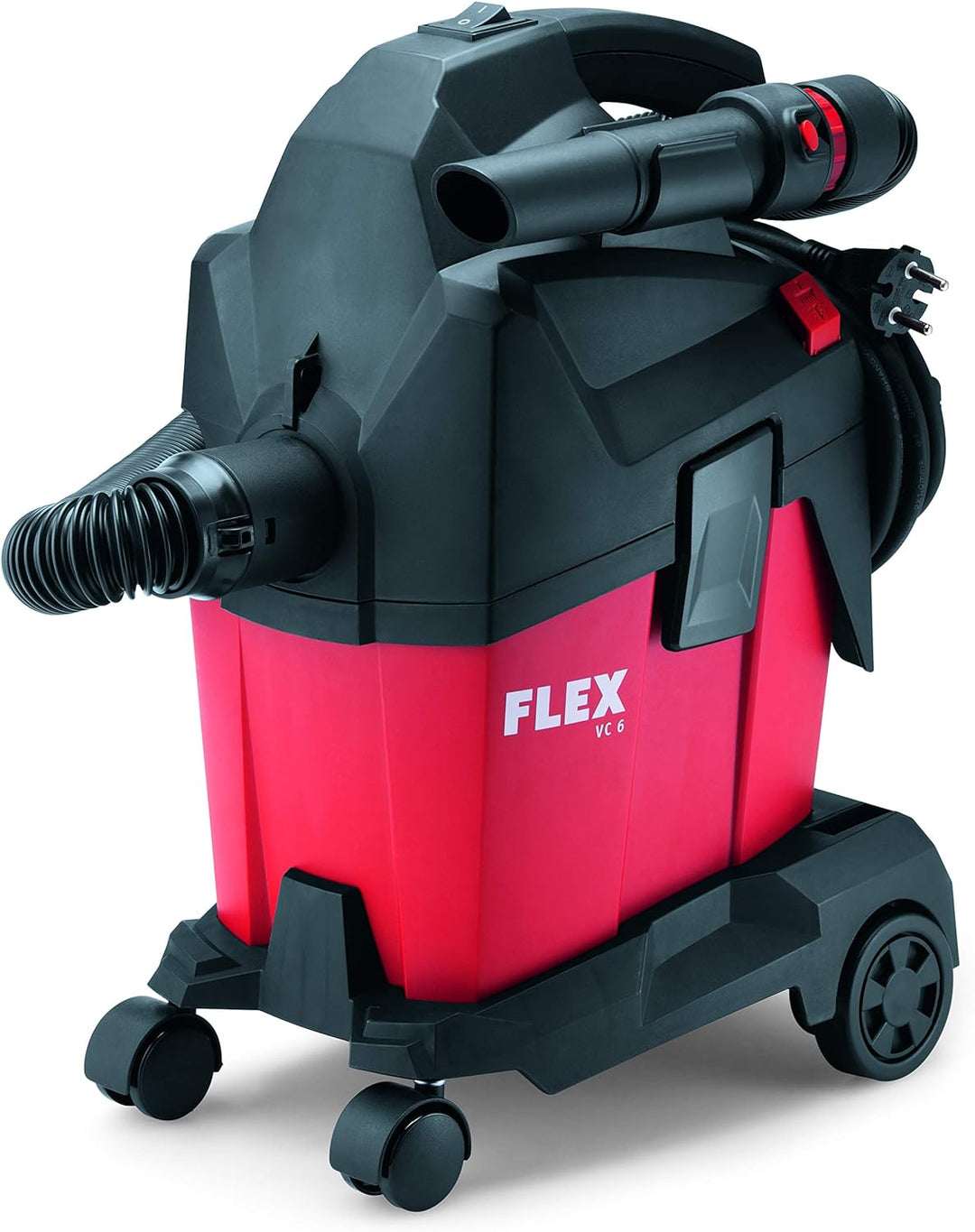 Flex Werkstattsauger VC 6 L MC (1200 Watt, kompakter Trockensauger mit Tragegurt, Behälter 6 l, Saug