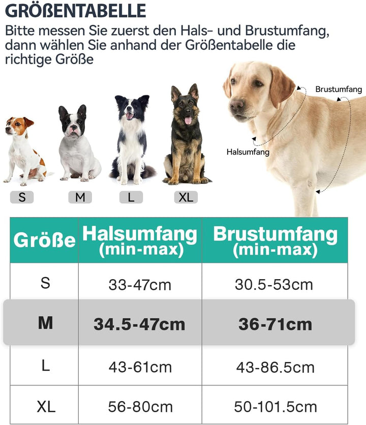 Joytale Hundegeschirr mittelgrosse Hunde, reflektierendes Geschirr Hund,luftdurchlässige Hundegeschi