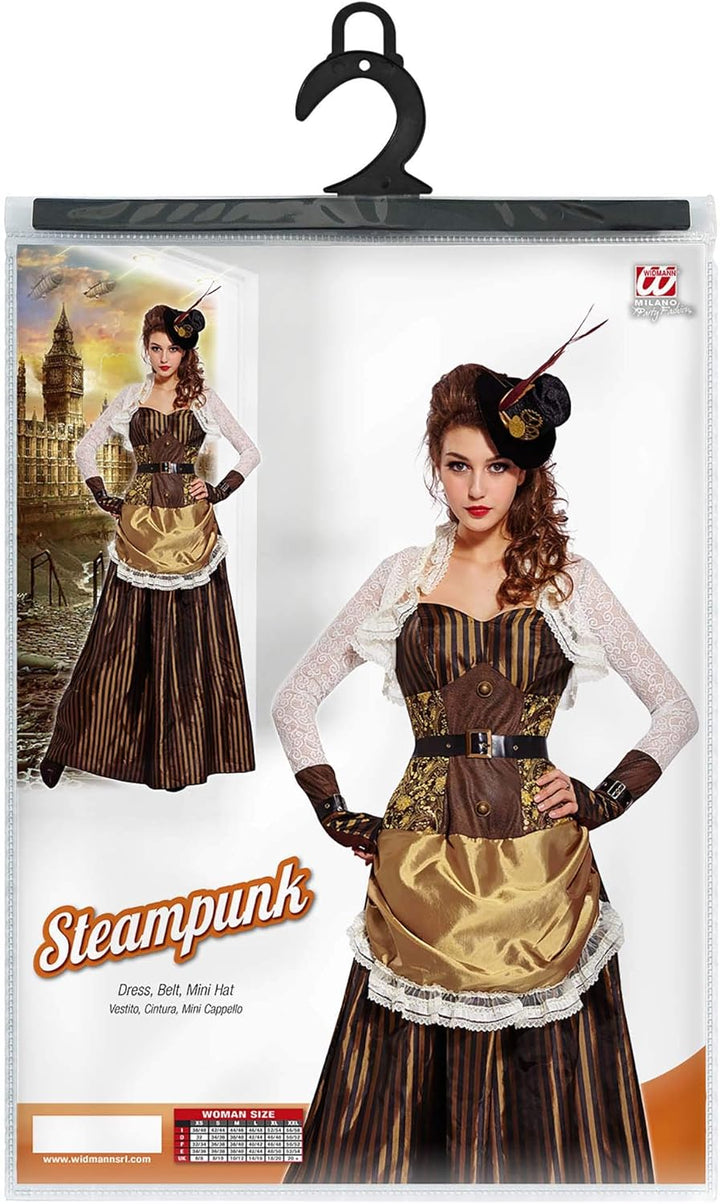 "STEAMPUNK" (dress, belt, mini hat) - (L), L