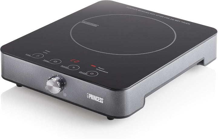 Princess Induktionskochplatte mit Touch-Bedienfeld, Digitales LED-Display, 1800 W Leistung, von 60De