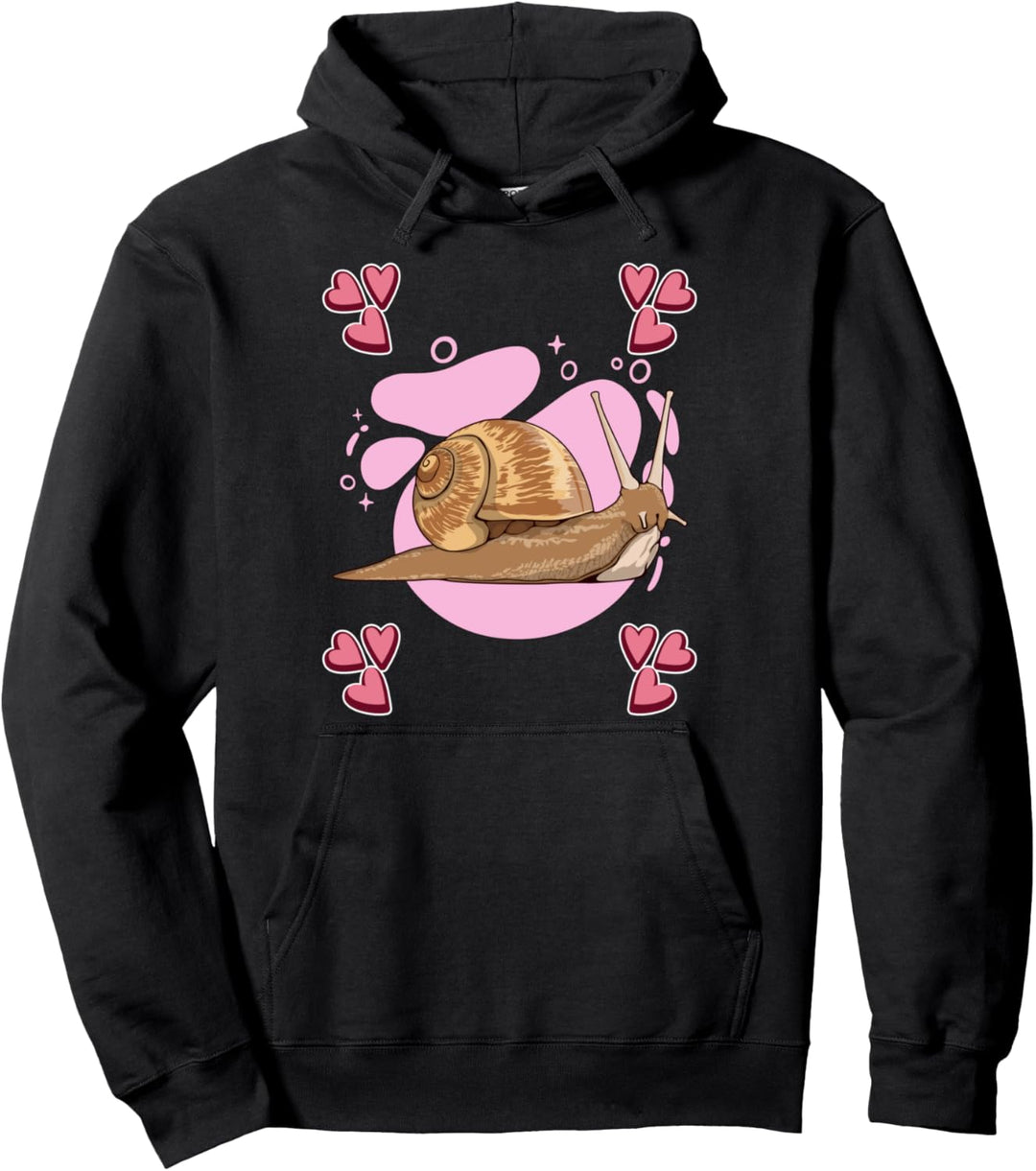 Damen Mädchen Schnecken Sachen Herz Design Schnecke Pullover Hoodie