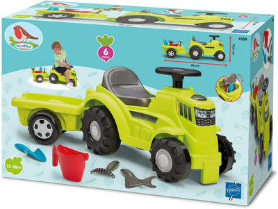 Ecoiffier Jouets 4359 Traktor-Traktor mit Anhänger, 85 cm und Zubehör