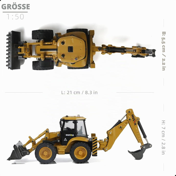 Bagger Kinder Spielzeug, 1/50 Metallfahrzeug Modell Traktorsammlungen Bulldozer und Excavator Deko M