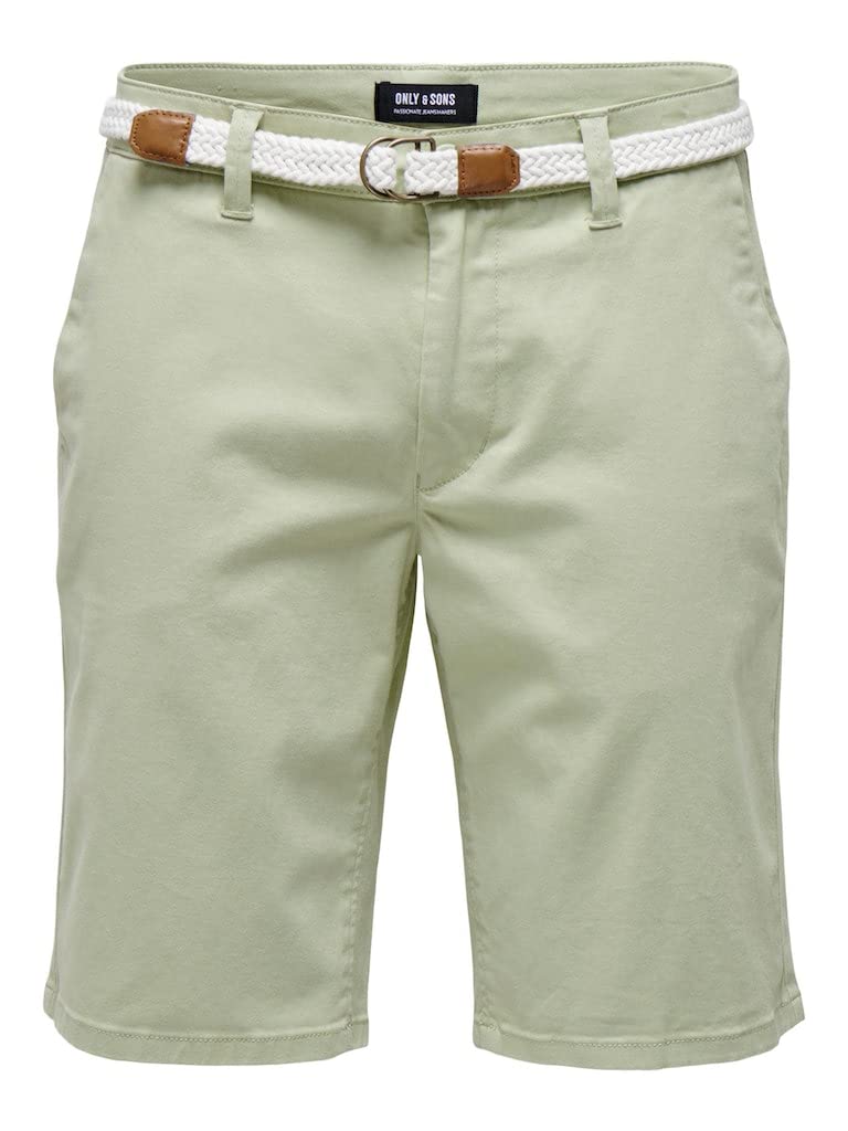 ONLY &amp; SONS Herren Onswill Chino Shorts Belt Pk 6557 XS Swamp, XS Swamp