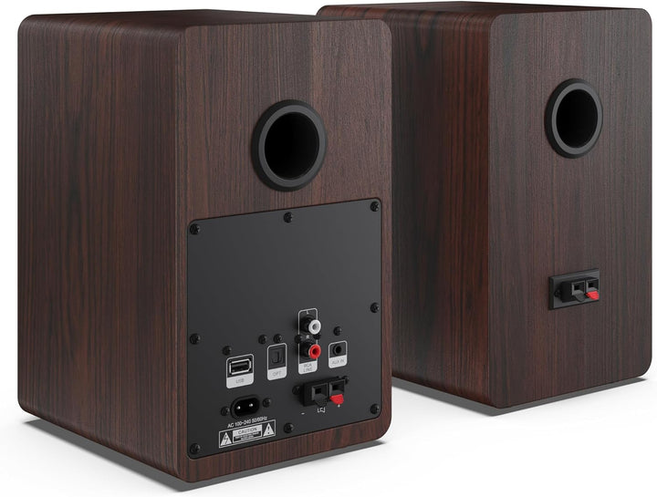 SHARP CP-SS30 2-Wege-Lautsprecher aktiv, 60 Watt (2x30 W) Holzgehäuse (Bluetooth 5.0, USB, Optisch,
