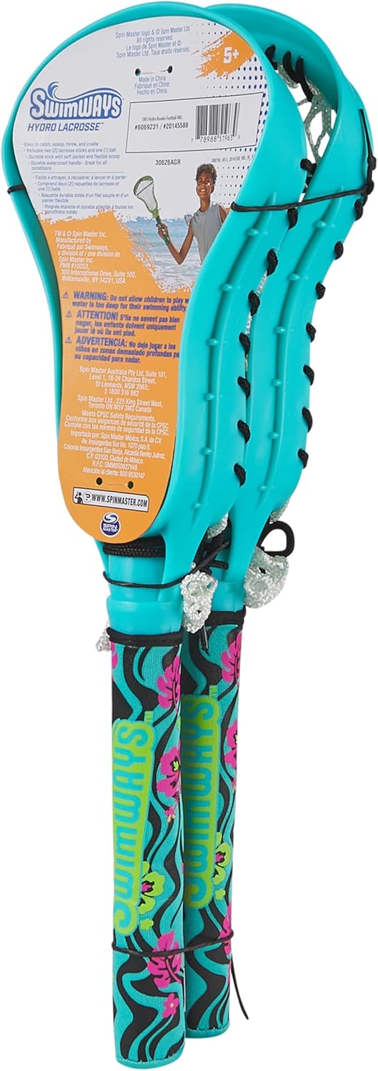 SwimWays Hydro Lacrosse Wasserdichtes Lacrosse Set, Outdoor-Spiele für Erwachsene und Kinder, Sporta
