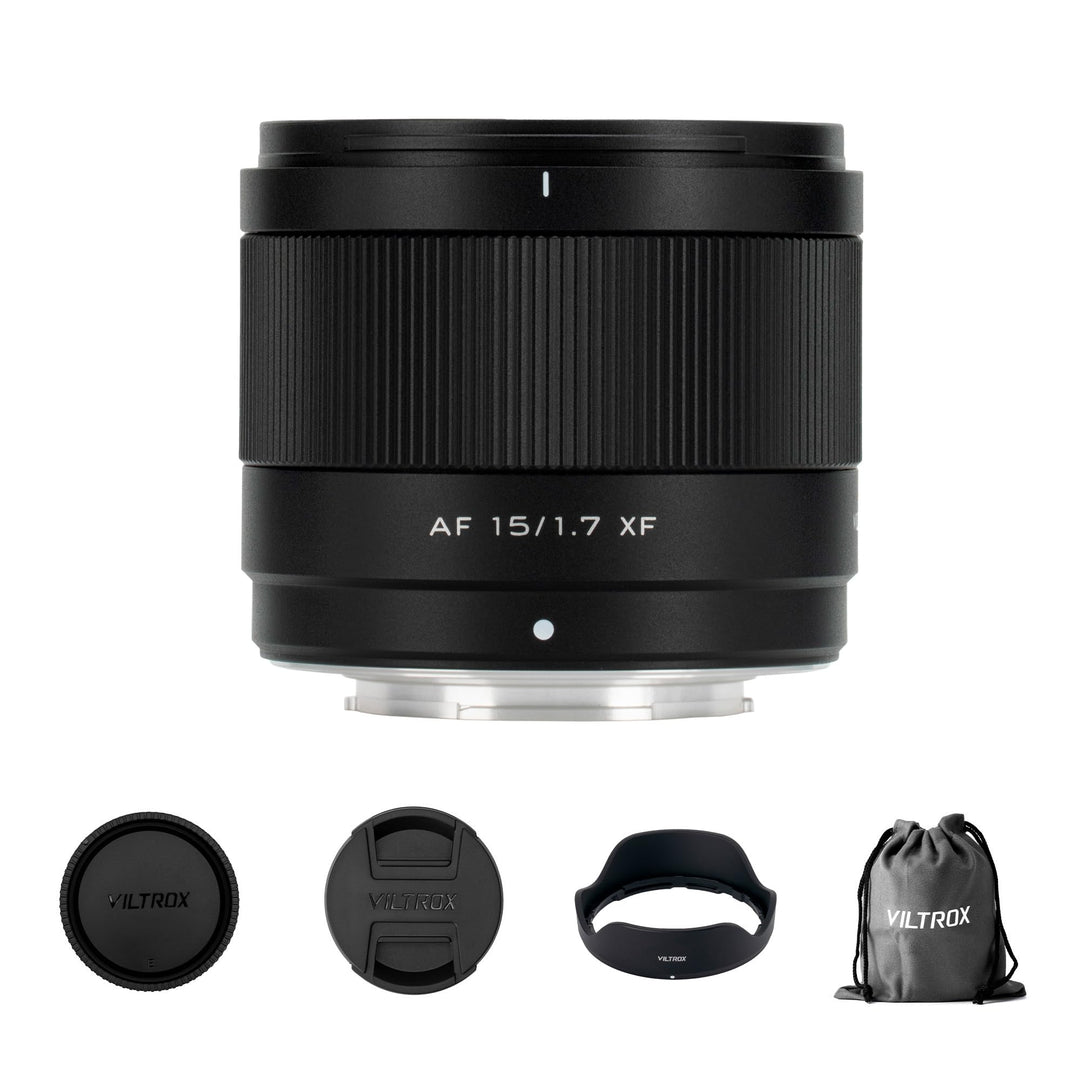 VILTROX 15 mm F1.7 XF Objektiv für Fuji, AF 15 mm f/1.7 Ultra-Weitwinkel-Autofokus APS-C XF Objektiv
