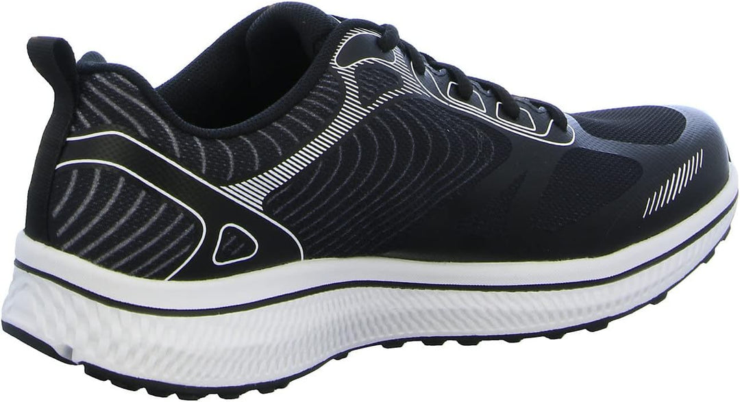 Skechers Herren Running Shoes, 41 EU Black Textile Synthetic White Trim