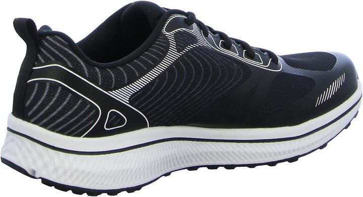 Skechers Herren Running Shoes, 41 EU Black Textile Synthetic White Trim
