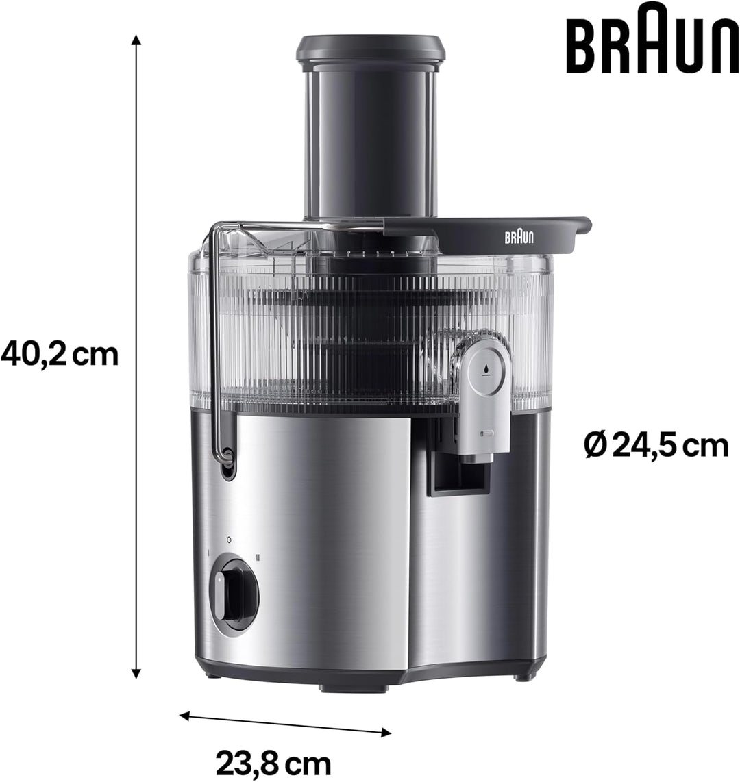 Braun MultiJuice 7 SJ700, Zentrifugalentsafter mit ColdXtract-Technologie, 75 mm Einfüllöffnung, 2L
