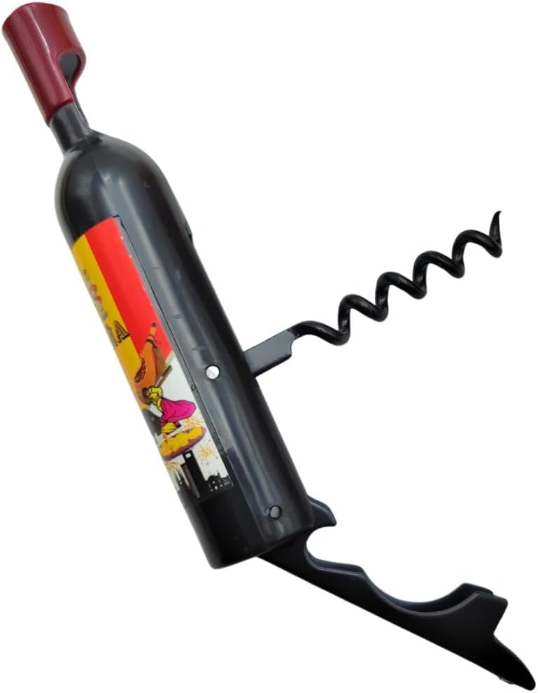 Weinstiefel 1,5 Liter, Flachmann und Flaschenöffner 2-in-1 (Weinflasche 1,5 Stier, Flaschenöffner un