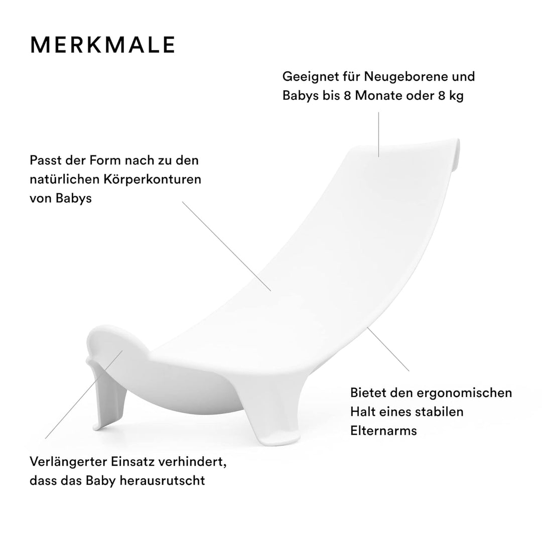 Stokke Flexi Bath Newborn Support, White – Massgefertigt für die faltbare Badewanne Stokke Flexi Bat