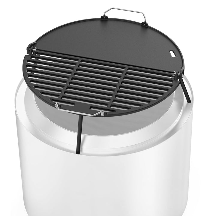 Onlyfire Gusseisen Grillplatte Plancha für Solo Stove Bonfire 19,5“ Feuerstelle, Gussplatte mit Abne
