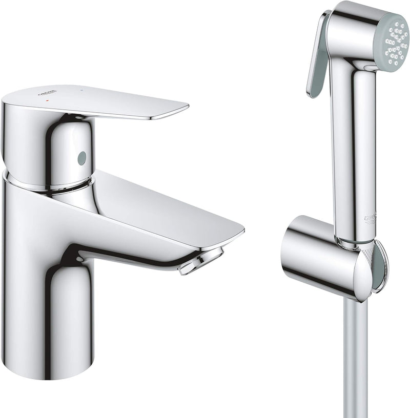 GROHE Start Edge - Einhand-Waschtischarmatur (wassersparend, langlebige Oberfläche, 1/2"), chrom, 23