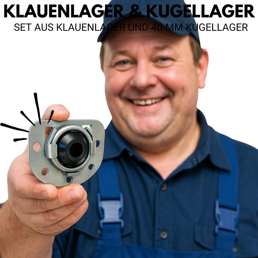 markiso® 10 Set Rolladen Lager | Klauenlager inkl. Kugellager im SET -Rollladen Wandlager für alle R