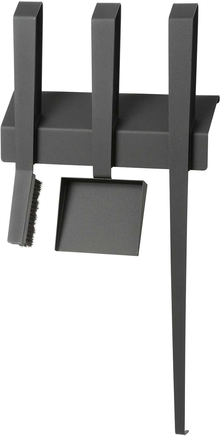 TermaTech Kaminbesteck EDGE III, 3-teilig, wandhängend, Stahl, schwarz beschichtet