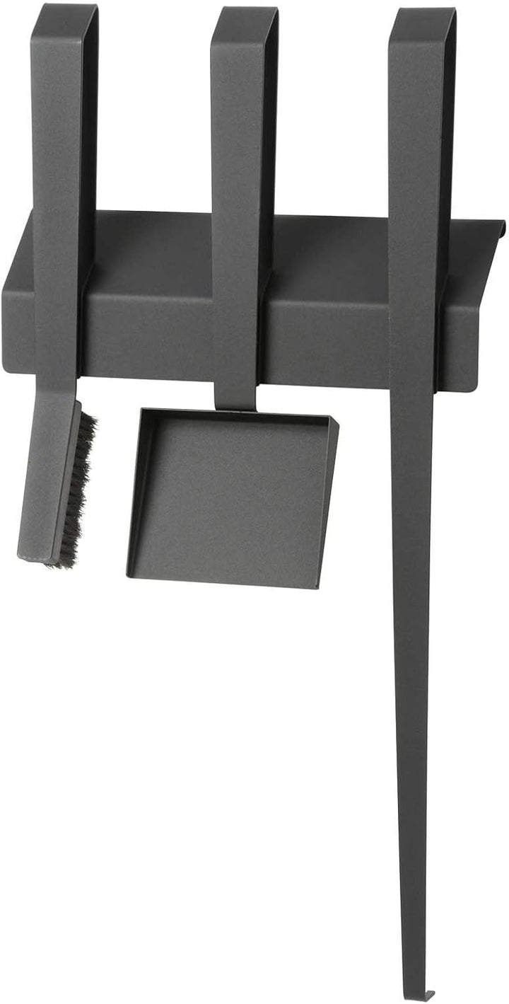 TermaTech Kaminbesteck EDGE III, 3-teilig, wandhängend, Stahl, schwarz beschichtet