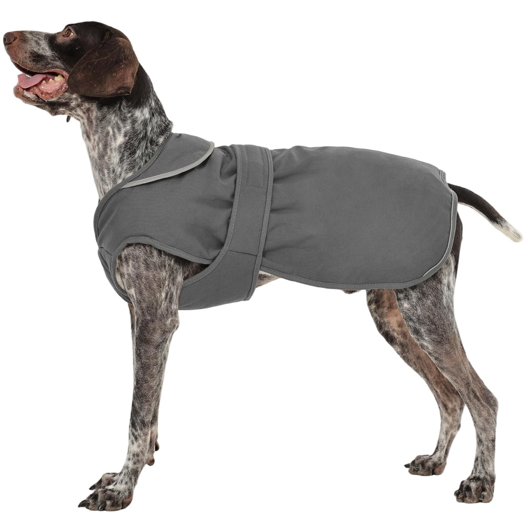 Kuoser Leinwand Haustier Hund Wintermantel, Reflektierende Warme Fleecejacke für Kleine Mittelgrosse