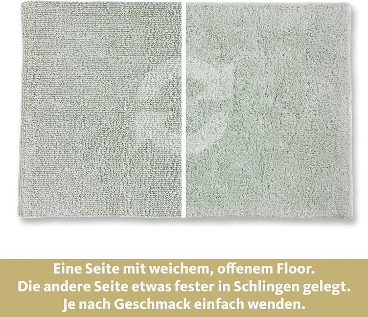 Schöner Wohnen Kollektion Badteppich einfarbig Mint 40 x 60 cm – waschbare Badematte rutschfest - 10