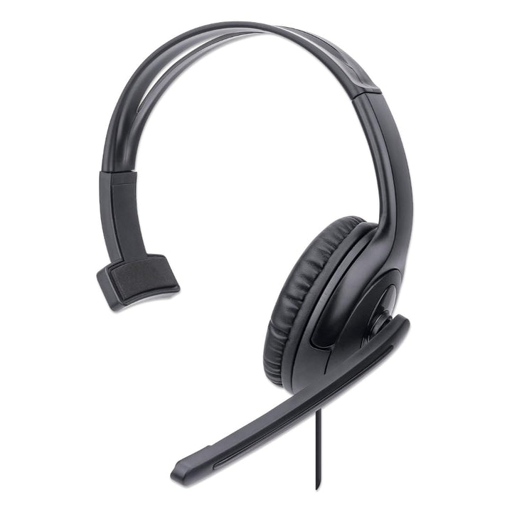 Manhattan Mono-Over-Ear-Headset (USB), Mikrofonarm (gepolstert), Einzelhandelsverpackung, verstellba