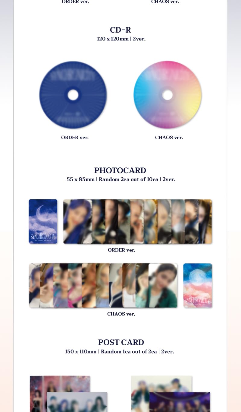 X:IN SYNCHRONICITY 1st Mini Album CD+Photobook+Photocard+Postcard+Message ticket+Tracking Sealed XIN
