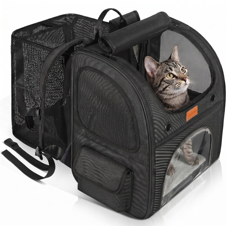 Morpilot Erweiterbar Katzenrucksack Grosse Katzen, Hunderucksack bis 8 kg Katzen Rucksack Gross für
