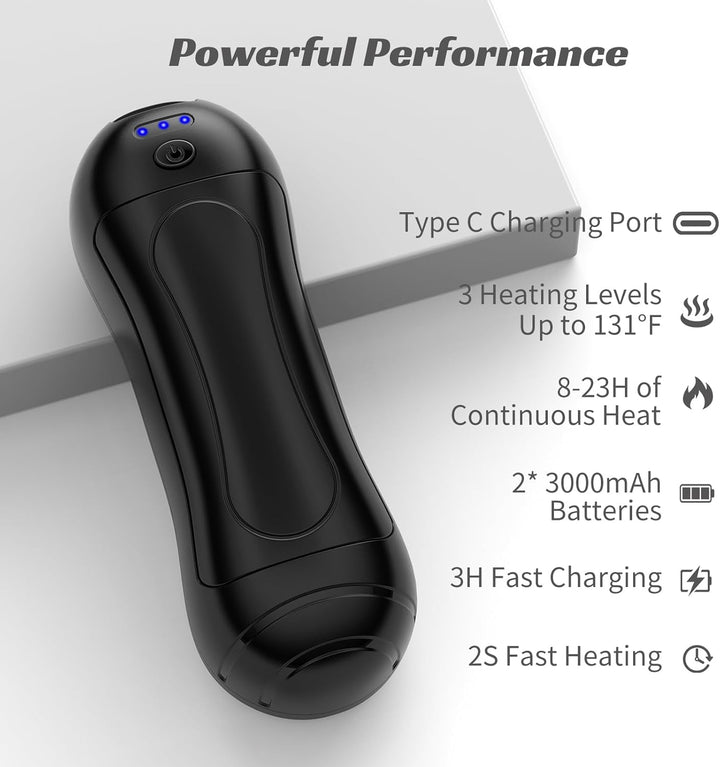 Handwärmer Elektrisch Wiederverwendbar 2 Pack, FANDLISS 6000 mAh USB Taschenwärmer Wiederaufladbarer