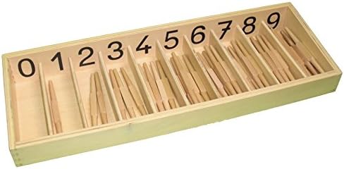Zahlenverständnis bis 10 lernen und üben mit Montessori-Materialien, Spindelkasten, Ziffern & Chips