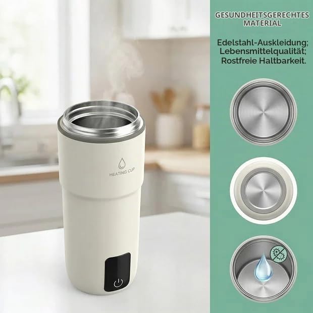 350ml Elektrischer Reisewasserkocher Klein: 4-Stufige Temperaturregelung Tragbarer Wasserkocher Mini