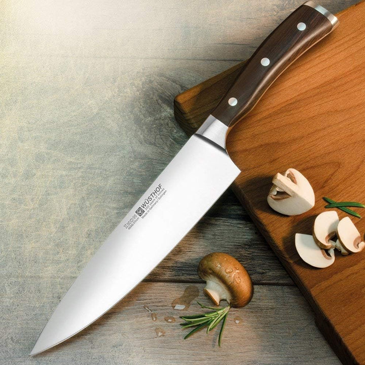 WÜSTHOF Ikon Kochmesser 23 cm, Schwarz,silber