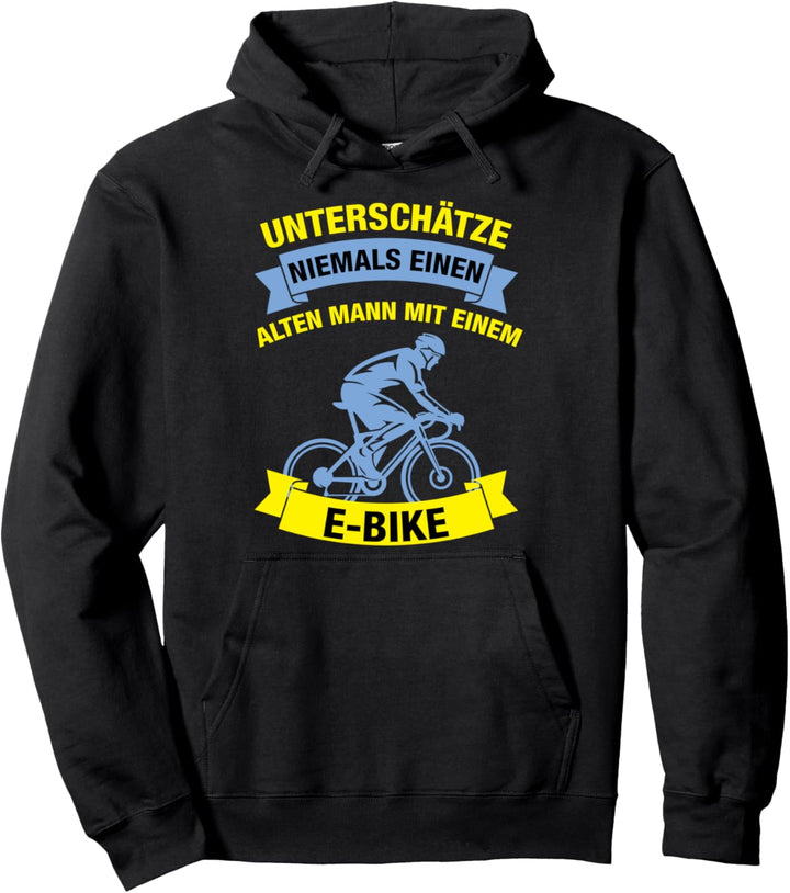 E-Bike Elektrofahrrad Fahrradfahrer Alter Mann Rad Geschenk Pullover Hoodie