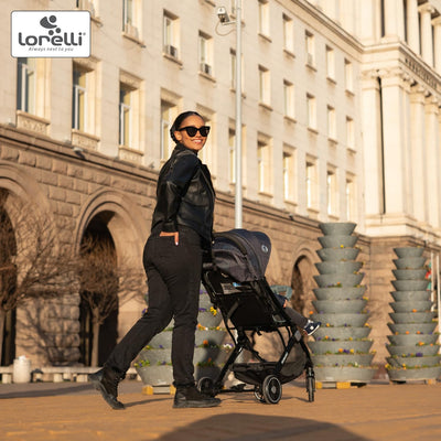 Lorelli Kinderwagen Fiorano, Reisebuggy, Baby Buggy klein zusammenklappbar, leicht, nur 7,5 kg, komp