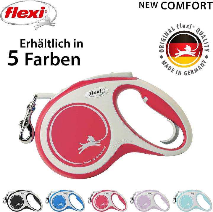 flexi® Comfort M Gurt 5 m rot, Roll-Leine für Hunde bis 25 kg rot M: 5m (max. 25kg), rot M: 5m (max.
