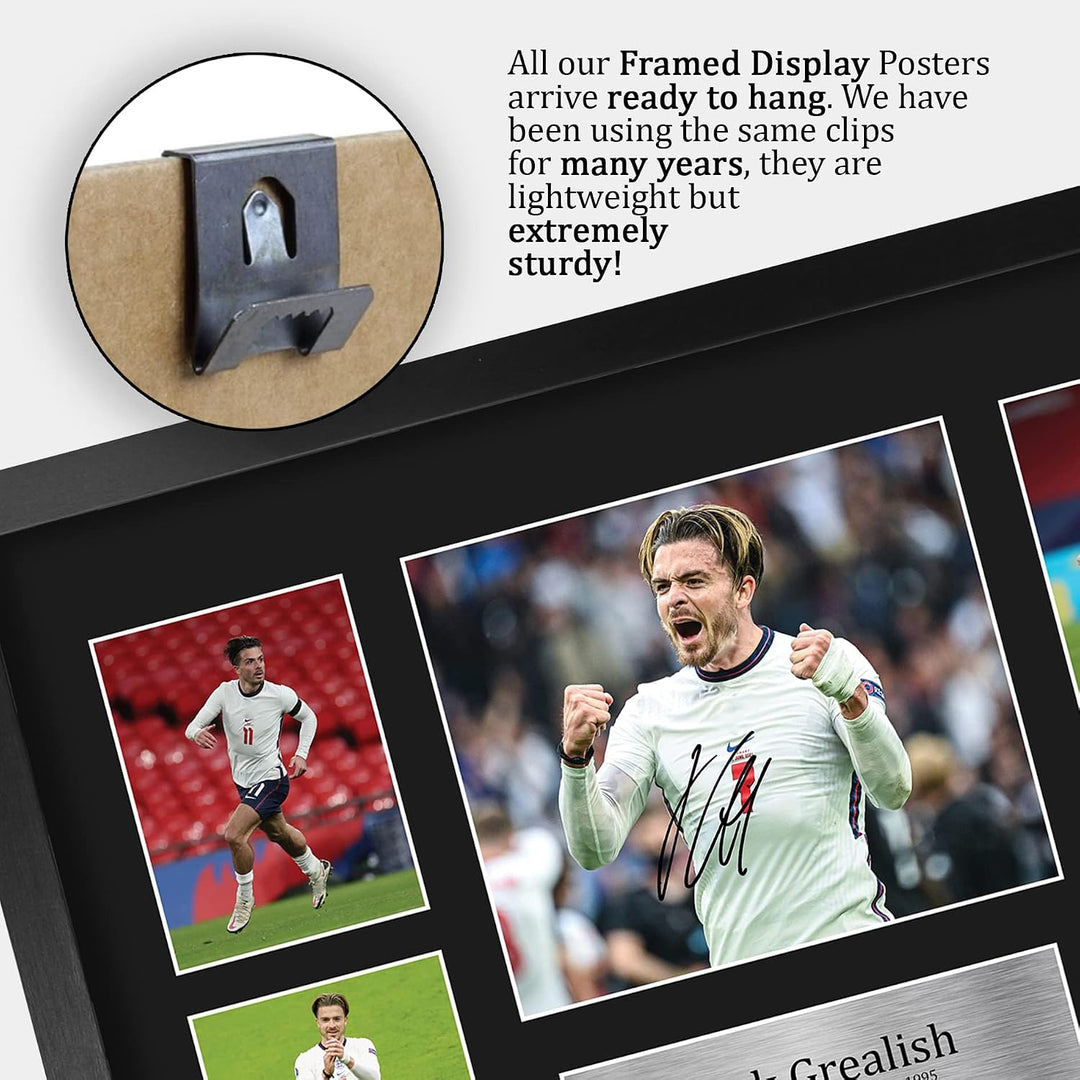 HWC Trading FR A3 Jack Grealish England Geschenke Gedruckt, Signiert Autogramm Bild, Für Fussball-Fa