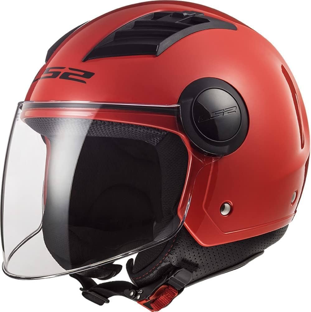 LS2 OF562 Airflow Offener Motorradhelm, Rot XS, XS
